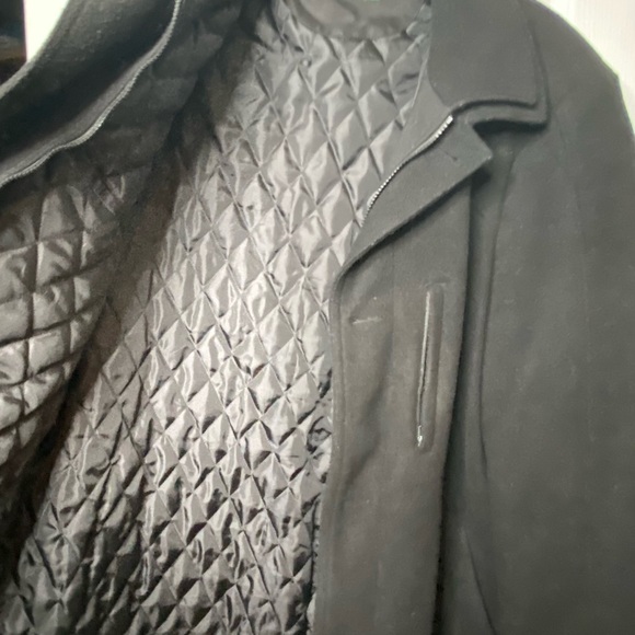 Lauren Ralph Lauren Mens Wool Coat Size 48 L Lined Insulated Zip Collared Black - Picture 5 of 10